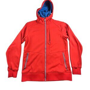 Sims Jacket Men's Medium Red Full Zip Fishing Ultimate Equipment Hoodie RN 44741